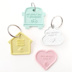 Mini Keychain / Iman nevera - Color y textos personalizados