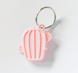 Round Cactus Keychain