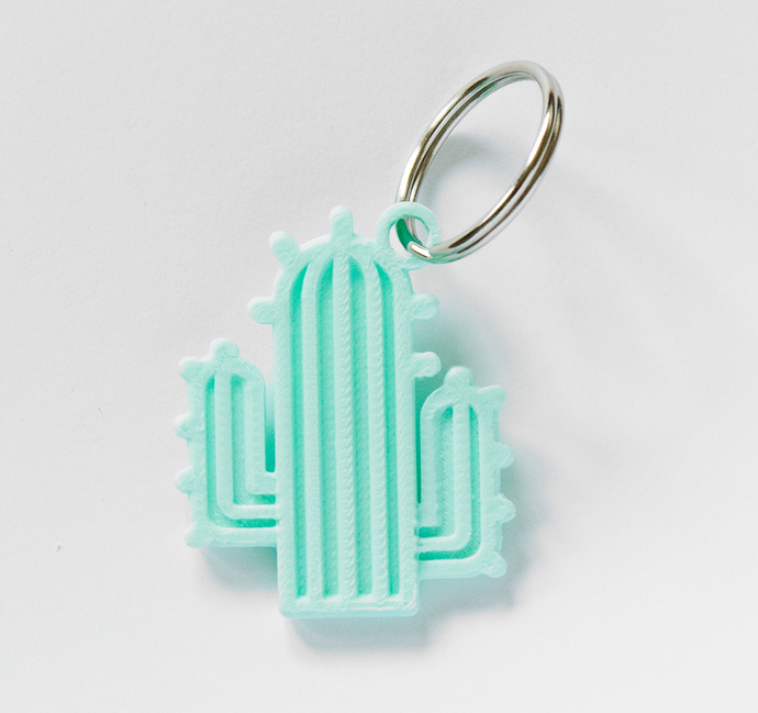 Tall Cactus Keychain