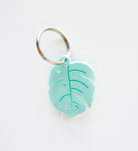 Cargar imagen en el visor de la galería, Coral Tipi Keychain &amp; Monstera Leaf