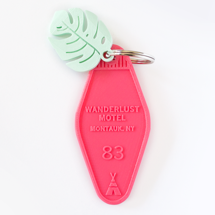 Coral Tipi Keychain & Monstera Leaf