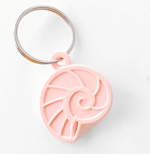 Ammonite Shell y Mermaid Fin - Charms Keychain